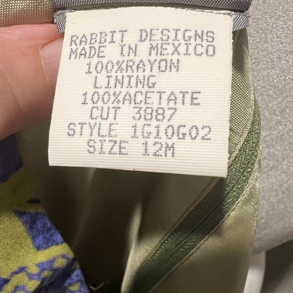 Rabbit, Rabbit, Rabbit green and lavender dress. - Picture 8 of 8